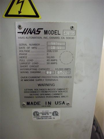 Haas SL-20, Machine ID: 5852